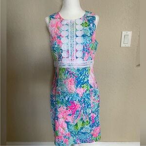 Lily Pulitzer Railee shift dress sz 8 lined sleeveless